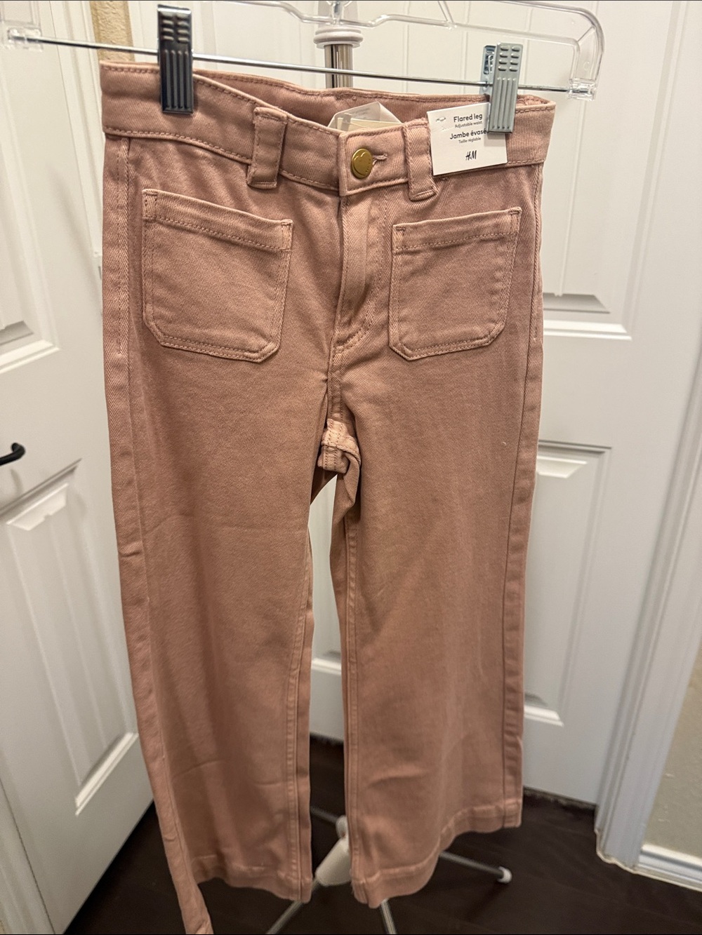 H&M Blush/Tan Flare-Leg Jeans